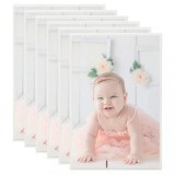 Rame Foto Colaj Argintiu 70x90cm, Set 5 Bucăți - Decor Perete/Masă, MDF, vidaXL