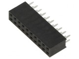 Soclu pini mamă 2,54mm 20 PIN pentru PCB drept