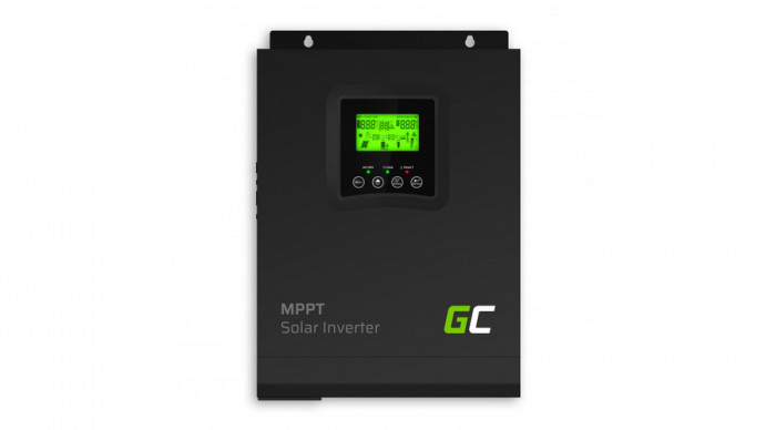 Green Cell Solar Panel Inverter Solar Powered MPPT Solar Panel Charger 12V DC 230V AC 1000W/1000VA Pure Tone Wave