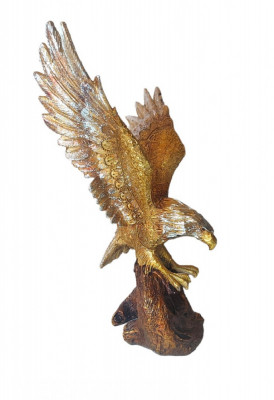 Statueta decorativa, Vultur, Auriu, 32 cm, DVR0228 foto