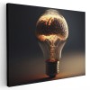 Tablou canvas bec cu un creier uman inauntru, galben, maro 1114 Tablou canvas pe panza CU RAMA 60x80 cm