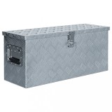 vidaXL Cutie din aluminiu, 76,5 x 26,5 x 33 cm, argintiu