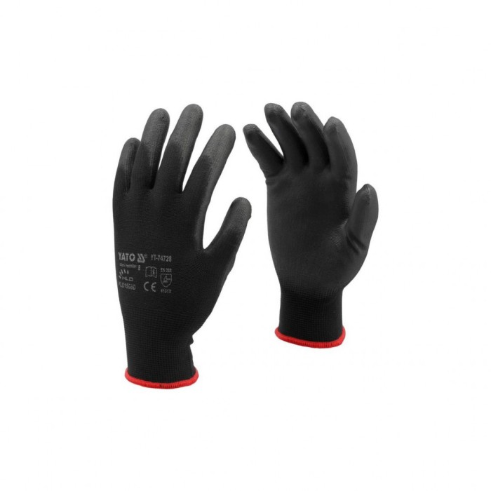 Manusi de protectie, nylon, negru, marimea 8 Yato YT-74728