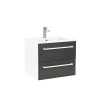 Dulap inferior Vario Clam 60 cu lavoar alb-antracit
