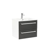 Dulap inferior Vario Clam 60 cu lavoar alb-antracit