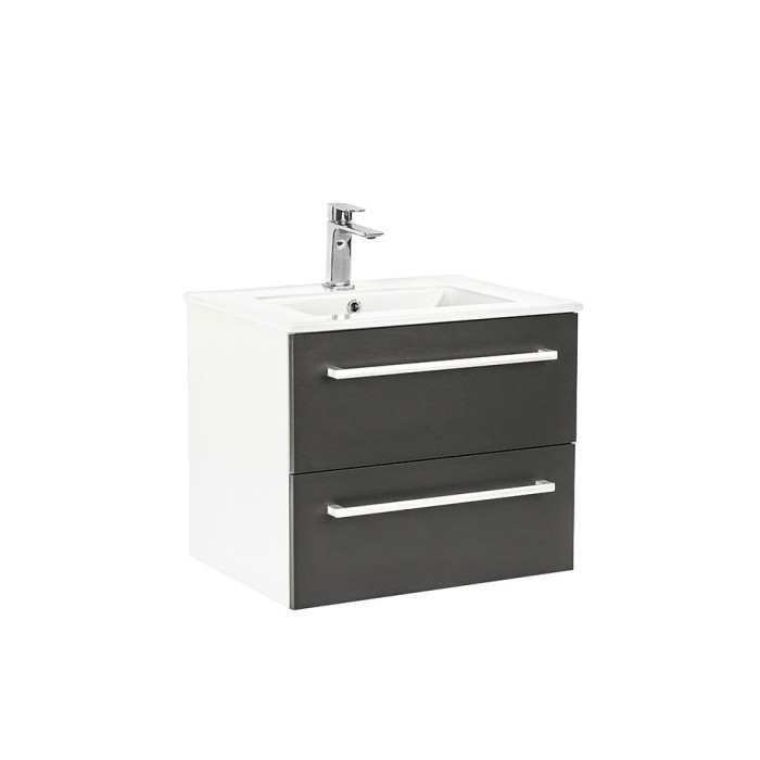 Dulap inferior Vario Clam 60 cu lavoar alb-antracit