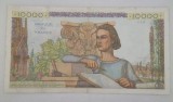 10000 franci 1953 Franta Genie, 10000 francs 1953, seria U.5487 614, stare foarte bună, mari dimensiuni 221 &times; 120 mm