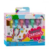 Set 6 creioane de plastic - Unicorni, Moxy