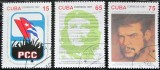 Cuba 1997 - Seria Comemorativă &bdquo;Al V-lea Congres PCC / XXX Ani de la Moartea lui Che Guevara&rdquo; - Set 3 Timbre Ștampilate (Canceled / Used) -KV1
