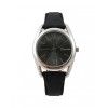 Ceas Dama Geneva Winter Argintiu, Cadran Gri-Albastru, Curea Silicon Neagra, Analog, Quartz