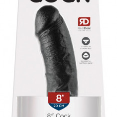 King Cock 8 Flesh Realistic Dildo Negru