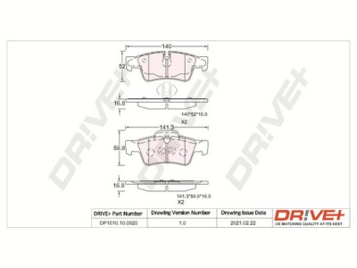 Dr!ve+ DP1010.10.0920 set placute frana,frana disc foto