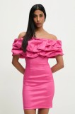 Answear Lab rochie culoarea roz, mini, mulată