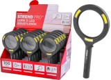 Lupa cu LED Strend Pro 113x242x22 mm, 2xAA, 100 lm, 3 LED-uri, pentru citit