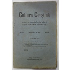 CULTURA CRESTINA , ANUL I , NR. 2 , 15 IANUARIE , 1911