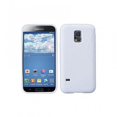 Husa Silicon S-Line Sam Galaxy S5 mini G800 Alb foto