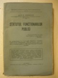 JEAN H. VERMEULEN - STATUTUL FUNCTIONARILOR PUBLICI - 1933, Humanitas