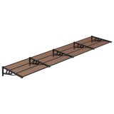 Cumpara ieftin Copertina de usa, negru, 396x90 cm, policarbonat