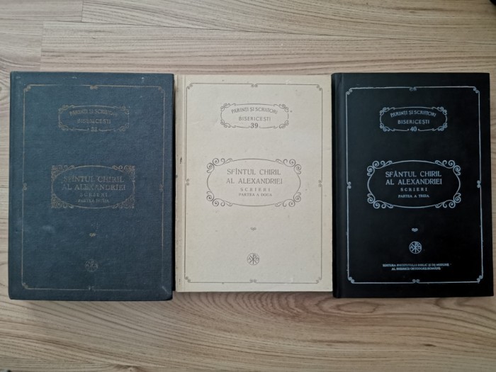 Sf&acirc;ntul Chiril al Alexandriei - Scrieri, vol. I - III (PSB 38-40)