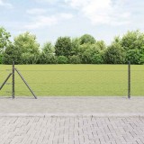 Gard Hexagonal vidaXL Gri 0.5x100 m Oțel