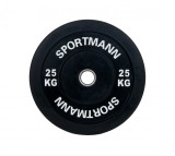 Disc Greutate Cauciuc SPORTMANN - 25 kg / 51 mm,