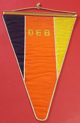 Fanion vechi (ANII`60) - Germania DEB - Augsburg Raliul Auto - dimensiuni mari 36X26 cm foto