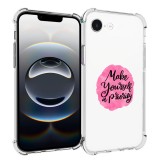 Husa antisoc pentru iphone 16e, airbag pro, clear, make yourself a priority