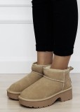 Cumpara ieftin Ghete bej cu platforma din piele naturala JB1999 116