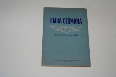 Limba germana manual clasa a VIII a - 1959 foto