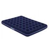 Saltea gonflabila - dubla, velour - albastru - 203 x 152 x 22 cm Best CarHome