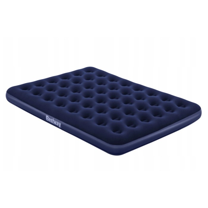 Saltea gonflabila - dubla, velour - albastru - 203 x 152 x 22 cm Best CarHome