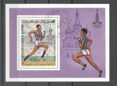 Mauritania 1979 Sport, Olympics, perf.sheet, used AT.061 foto