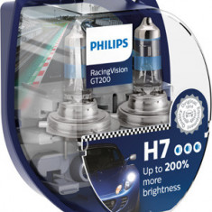 Set 2 becuri far 200% H7 Racing Vision GT200 PHILIPS