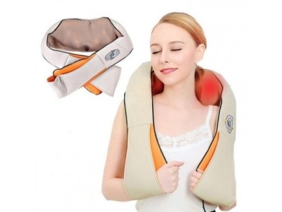 Aparat pentru masaj umeri si gat Shiatsu Massager of Neck Kneading cu infrarosu foto