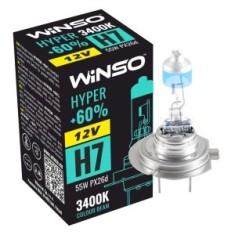 Bec Halogen Winso Hyper +60% H7 - 12V, 55W PX26d ● 3400K