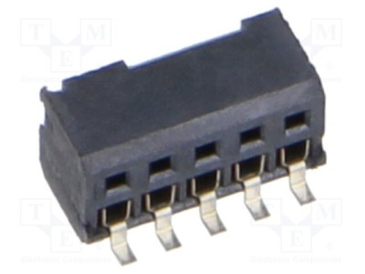 Conector şiruri pini mamă 10 PIN 1,27mm aurit SMT SAMTEC foto