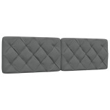 Cumpara ieftin Pernă pentru tăblie de pat, gri &icirc;nchis, 180 cm, material textil
