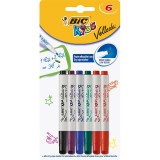 Carioci asortate Velleda Kids Bic, 6 culori