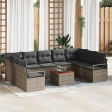 Cumpara ieftin Set de canapele pentru grădină 10 pcs Gri