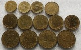 Franta lot 13 x 5 10 20 centimes 1967 1976 1977 1978 1979 1980 1981 1982 1983 stare f buna **, Europa