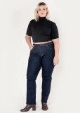 Cumpara ieftin Blugi dama regular fit marimi mari Nina Carter indigo P612-18 M10