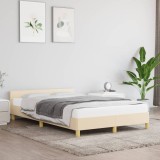 VidaXL Cadru de pat fără saltea cremă 120x190 cm țesătură 379539