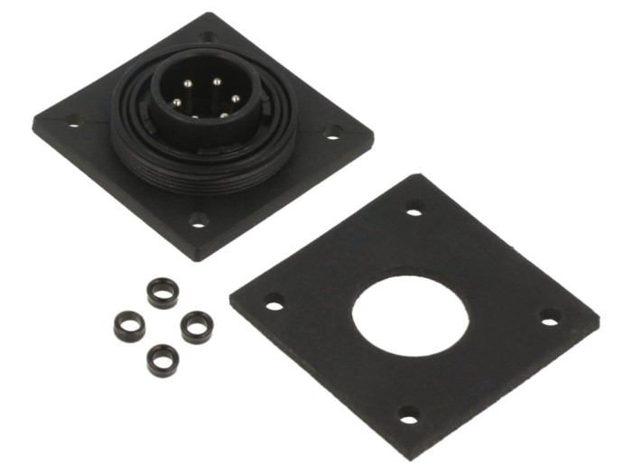 Conector circular IP68, 6 pini, soclu