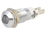 Lampă de control LED albă 24-28VDC IP40 &Oslash;8.2mm