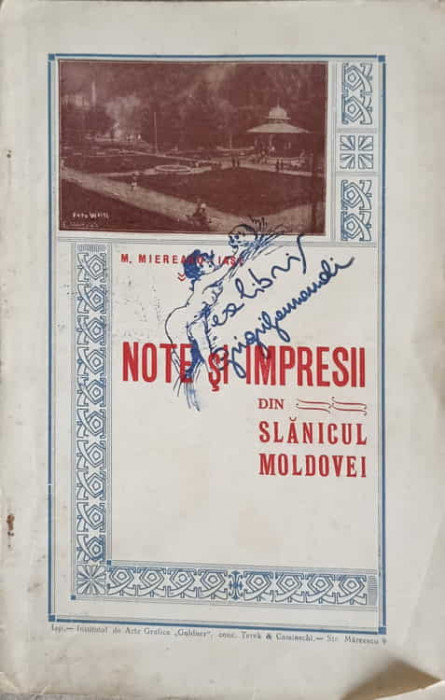 NOTE DE IMPRESII DIN SLANICUL MOLDOVEI-M. MIEREANU-IASI