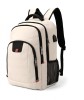 Rucsac Laptop Della Gao 17.3 inch, USB, 50x32x20cm, Bej, Business, Antifurt, Impermeabil - RESIGILAT