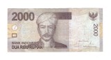 Bancnota Indonezia 2000 rupiah 2014, circulata, stare relativ buna