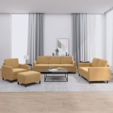 vidaXL Set de canapele, 4 piese, maro, catifea 3201951