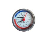 Termomanometru radial 80 mm 0&ndash;6 bar / 0&ndash;120&deg;C, conexiune spate 1/2" BSPT, Influent RM0008