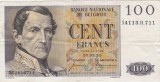 Bancnota Belgia 100 franci 20.03.1959 &ndash; seria 14113.R.711 / 352816711